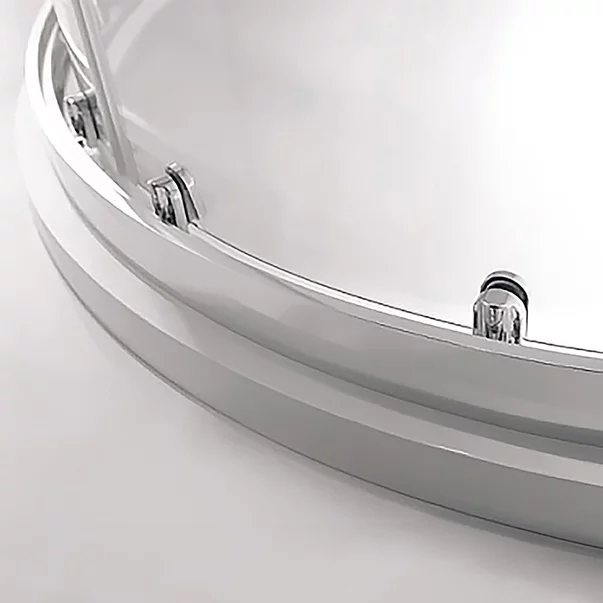 Cabina de dus semirotunda Roth Albis cu usi glisante 80x80 cm crom-transparent [3]