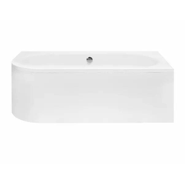 Cada asimetrica Besco Avita 180x80 cm alb lucios cu montaj dreapta [4]