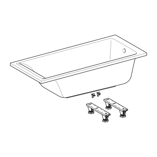 Cada baie dreptunghiulara Geberit Selnova Square 160x70 cm [5]