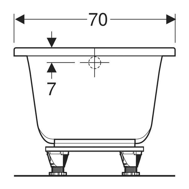 Cada baie dreptunghiulara Geberit Selnova Square 160x70 cm [3]
