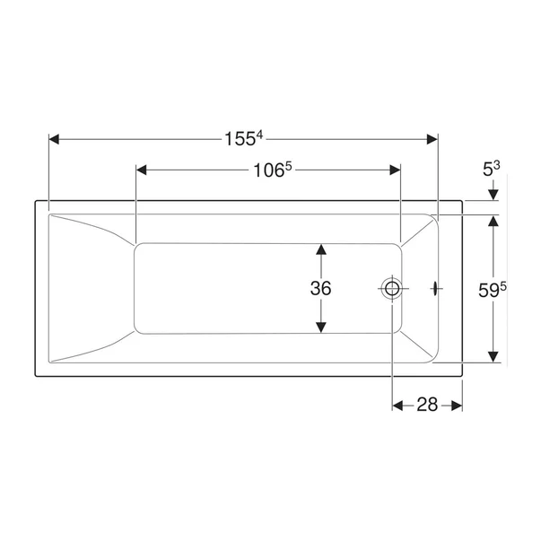 Cada baie dreptunghiulara Geberit Selnova Square 170x70 cm [4]
