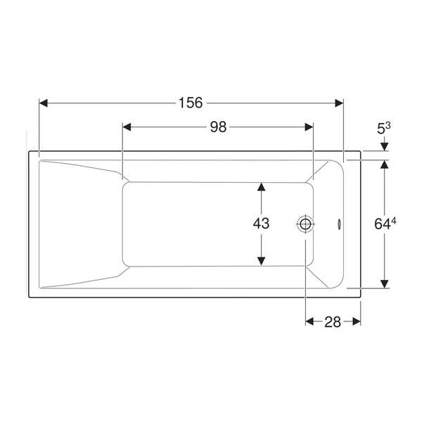 Cada baie dreptunghiulara Geberit Selnova Square 170x75 cm [4]