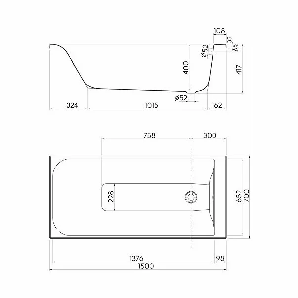 Cada dreptunghiulara Kolo Rekord 150x70 cm [4]