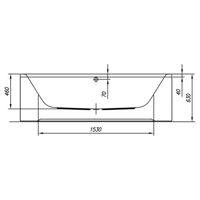 Cada dreptunghiulara Kolpasan, Betty, 200 x 90 cm, alb [3]