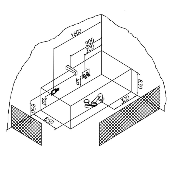 Cada dreptunghiulara Kolpasan, Tamia, 180 x 80 cm, acril [5]