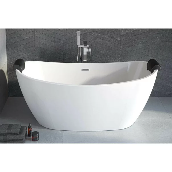 Cada freestanding Besco Ayla 170x80 cm alb lucios [8]