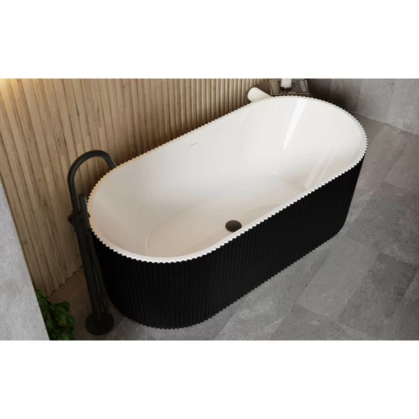 Cada freestanding Besco Giuliana 150x75 cm alb/negru [3]