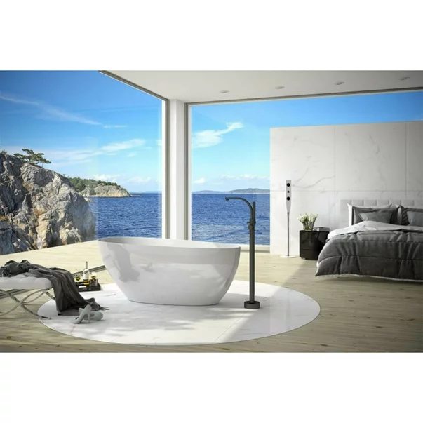 Cada freestanding Besco Goya 170x72 cm alb lucios [7]