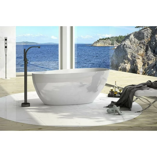 Cada freestanding Besco Goya 170x72 cm alb lucios [6]