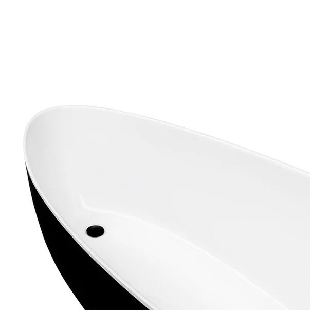 Cada freestanding Besco Goya 170x72 cm alb - negru [5]