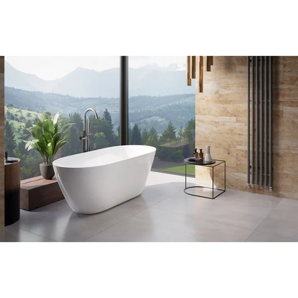 Cada freestanding Besco Moya 160x68 cm alb lucios [7]