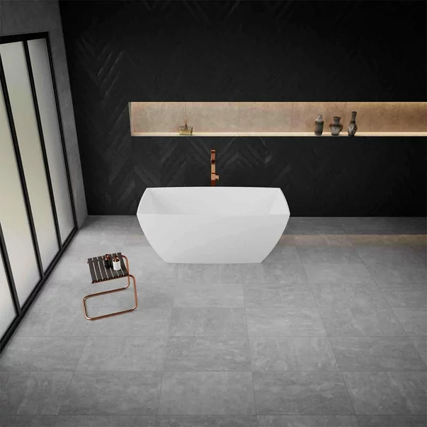 Cada freestanding din compozit Vayer Gemini alb 147x74 cm [5]