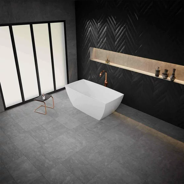 Cada freestanding din compozit Vayer Gemini alb 147x74 cm [3]