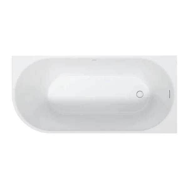 Cada freestanding Duravit DuraSenja 150x75 cm finisaj alb dreapta lipita de perete, BTW [2]