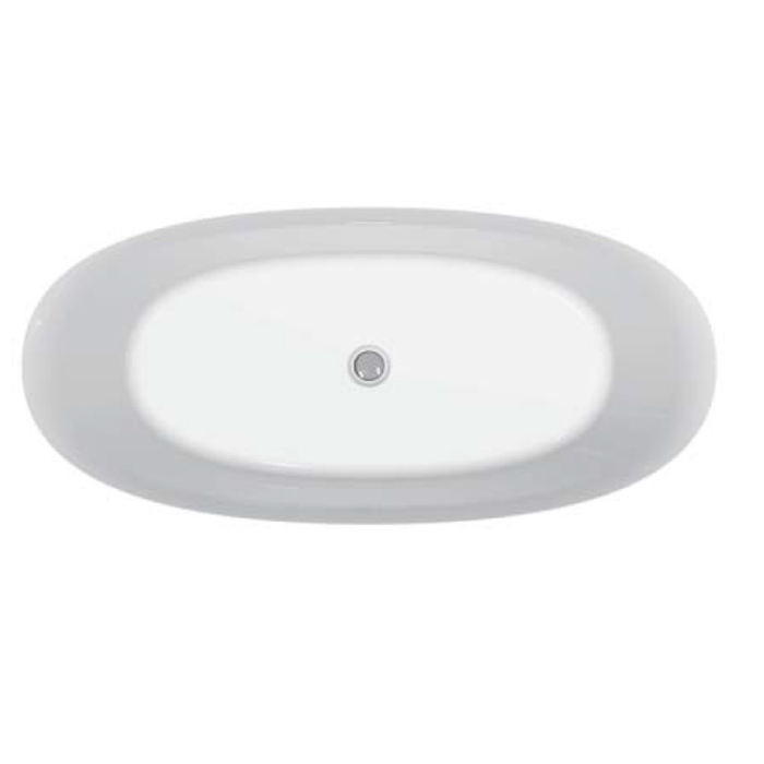 Cadă freestanding, Florida, Aura 170, ovală, cu instalație completă, alb [2]