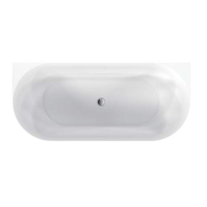 Cadă freestanding Florida, Beatrice Slim 170, semi-ovală, cu instalație completă, alb [2]