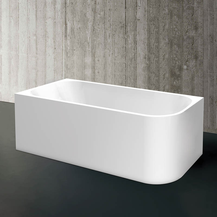 Cada freestanding Florida Maugli, 150x75x58 cm, de colt stanga, alb [3]