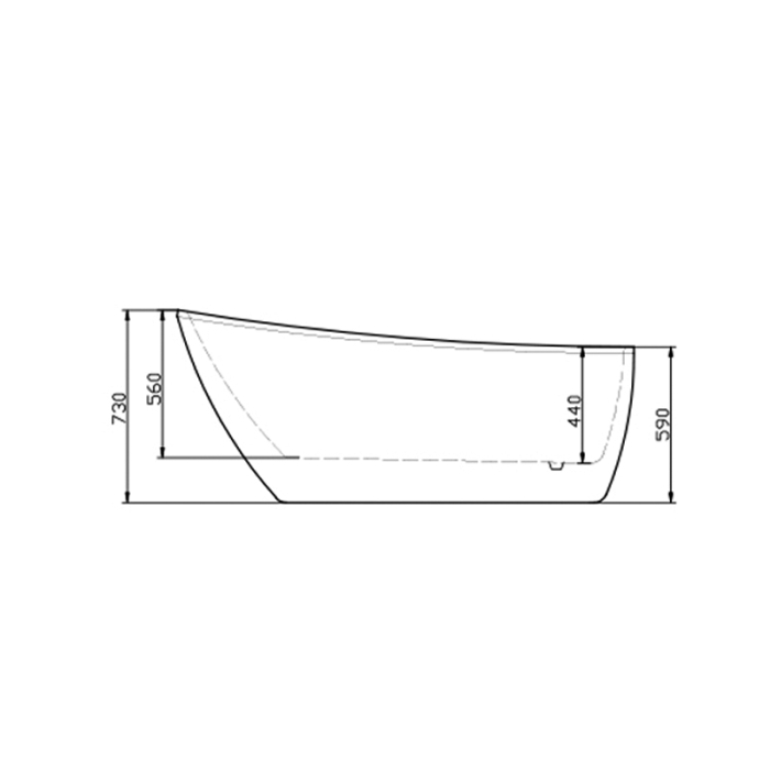 Cada freestanding Florida, Natasha 173, ovala, cu instalatie completa, alb [3]