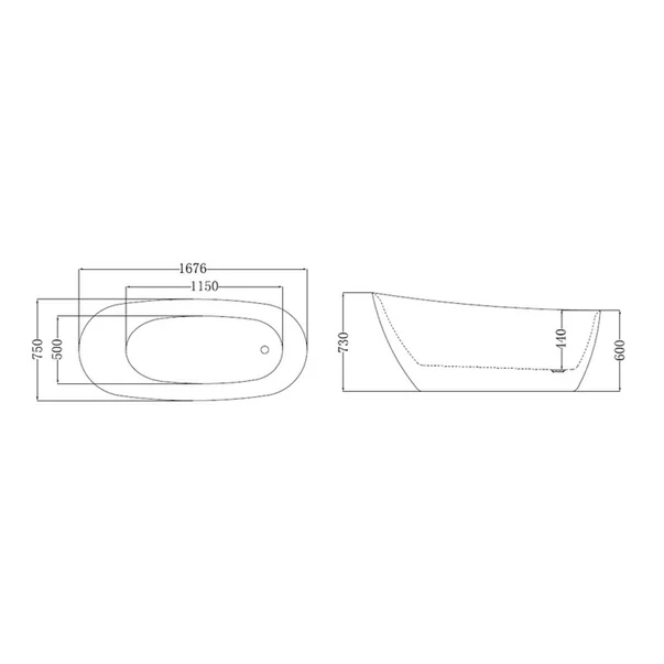 Cada freestanding Florida Nikita Slim 167.6x73 cm [2]