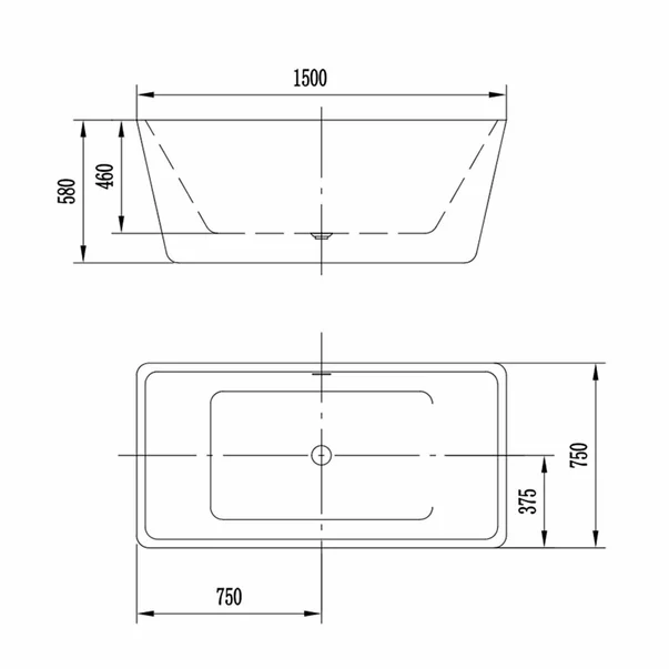 Cada freestanding Florida Quadro New 150x75 cm [3]