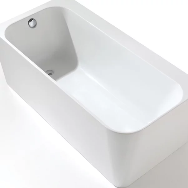 Cada freestanding Kreiner Maggie 160x75 cm finisaj alb stanga lipita de perete, BTW [3]