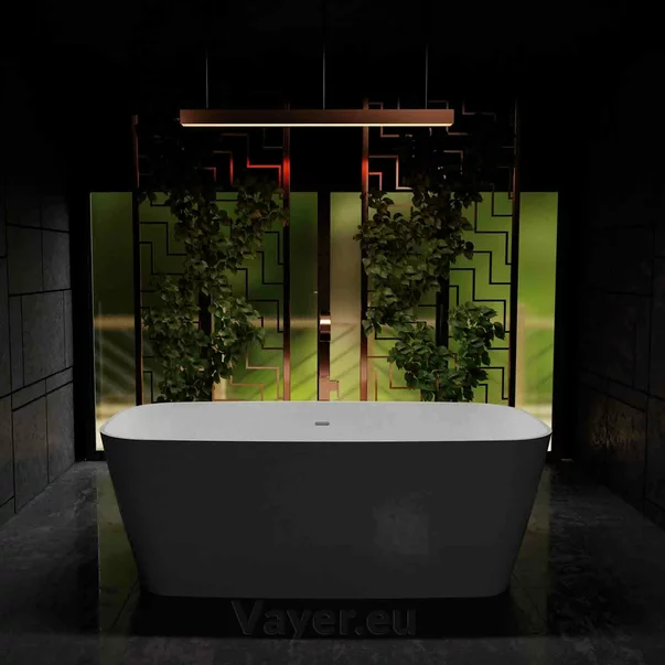 Cada freestanding Vayer Volans alb-negru 151x72 cm fara preaplin [7]