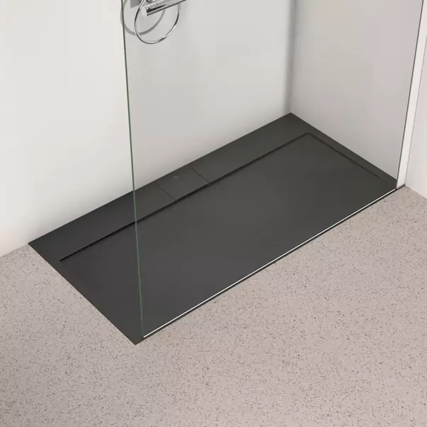 Cadita de dus dreptunghiulara Ideal Standard i.life Ultra Flat S negru intens 140x70 cm [3]