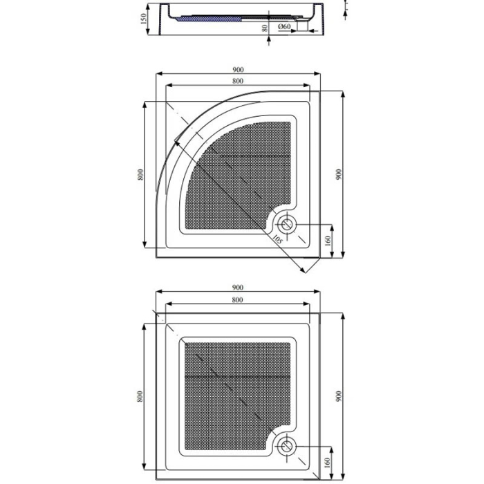Cadita de dus patrata Belform, Bella, 90x90 cm [2]