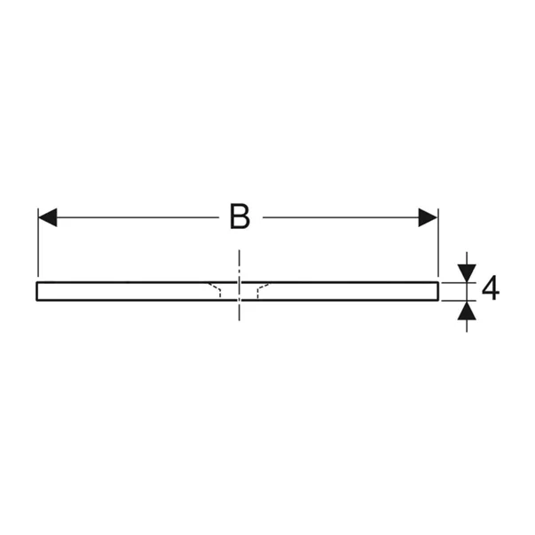 Cadita de dus rectangulara Geberit Olona alb 140x100 cm [4]