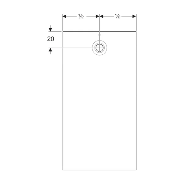 Cadita de dus rectangulara Geberit Olona alb 140x100 cm [3]
