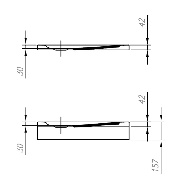Cadita pentru dus Kolpasan Evelin Q cu masca si picioare incluse 80x80 cm [3]
