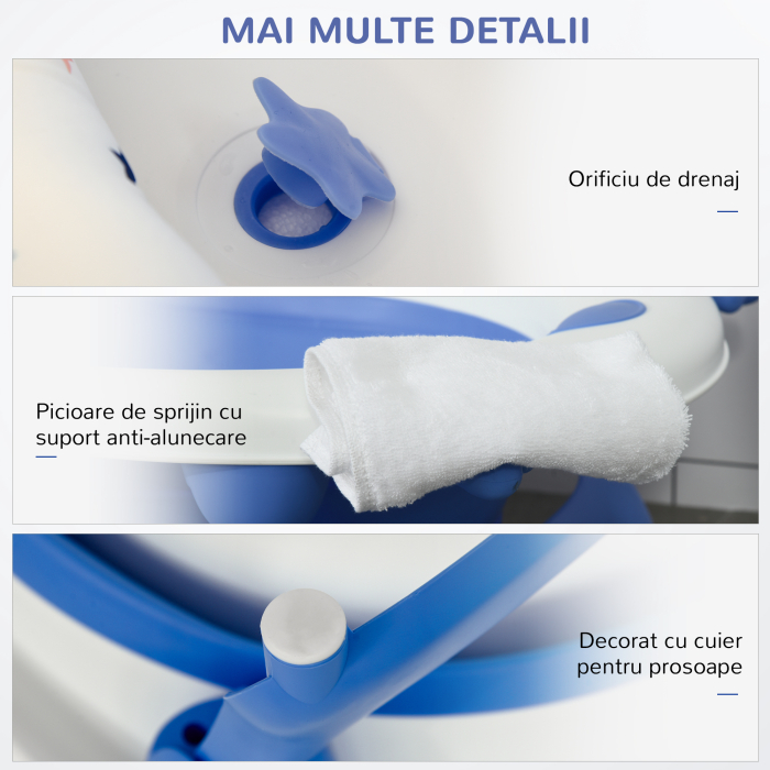  Cadita Pliabila Copii 0-3 Ani - Cu Termometru & Pernuta [5]