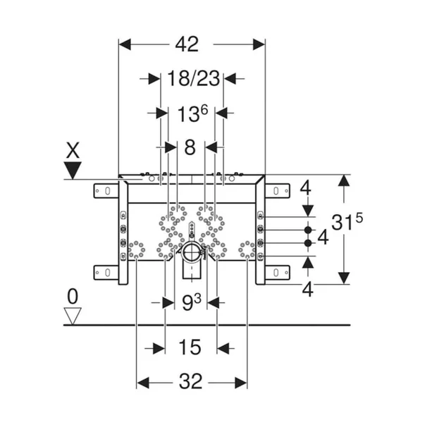 Cadru de instalare Geberit Kombifix pentru bideu [2]