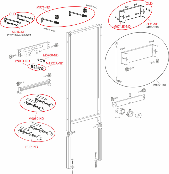 Cadru metalic pentru pisoar Alca 112 cm [3]
