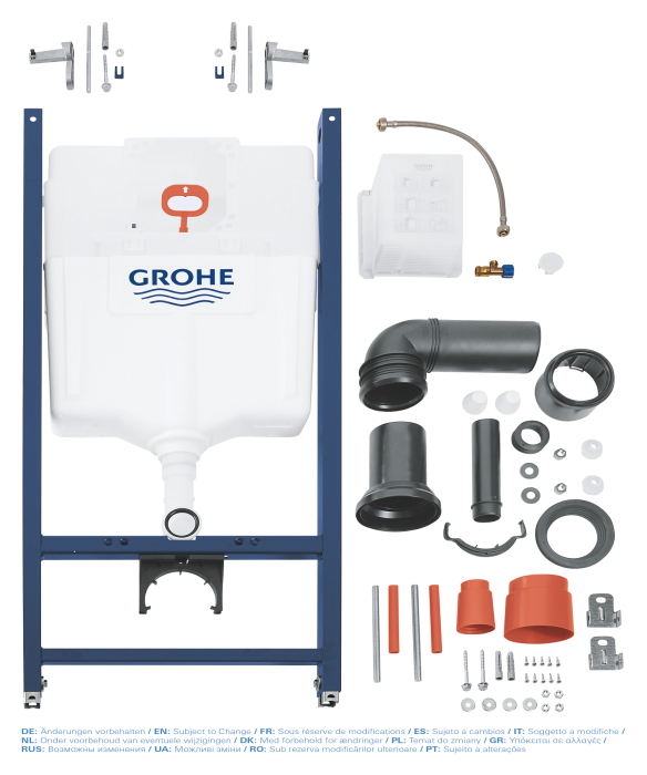 Cadru WC 2in1 Grohe 38971000, 1130 mm, 500 mm, 90, 110 mm, 480 mm, 2 moduri spalare, incastrat, suport perete [2]