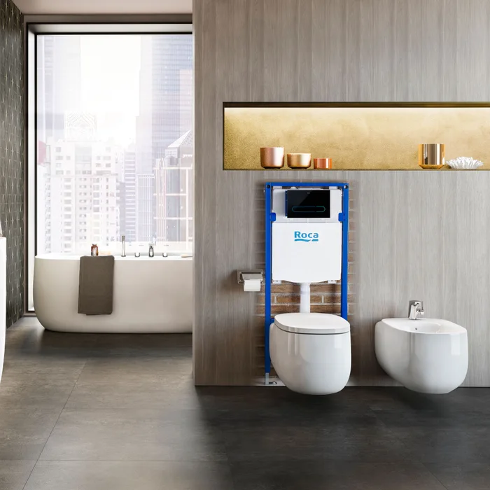 Cadru WC Roca A890090020, 1120 mm, 500 mm, 90, 110 mm, 180, 230 mm, 2 moduri spalare, incastrat, otel [3]