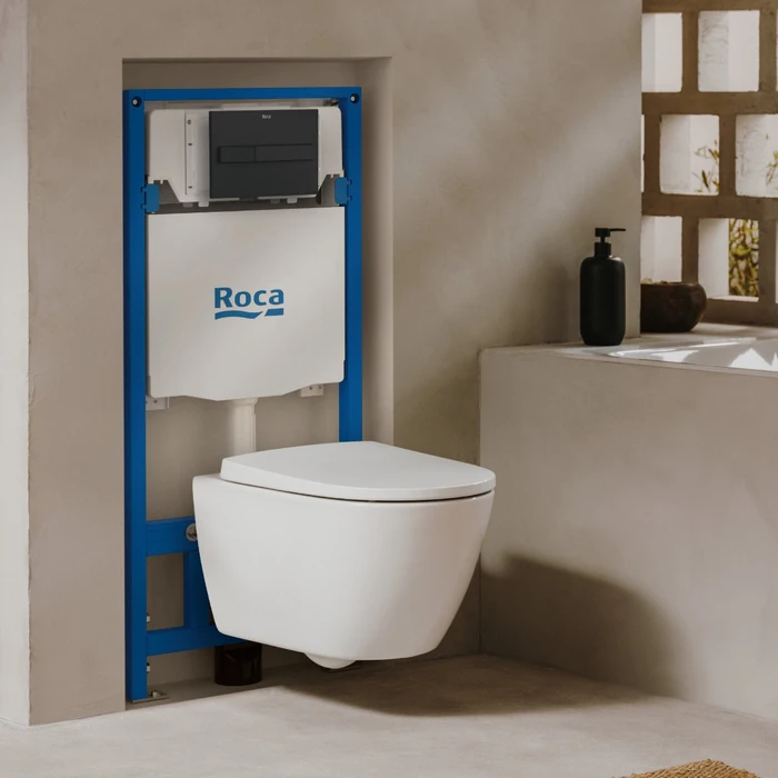 Cadru WC Roca A890090020, 1120 mm, 500 mm, 90, 110 mm, 180, 230 mm, 2 moduri spalare, incastrat, otel [4]