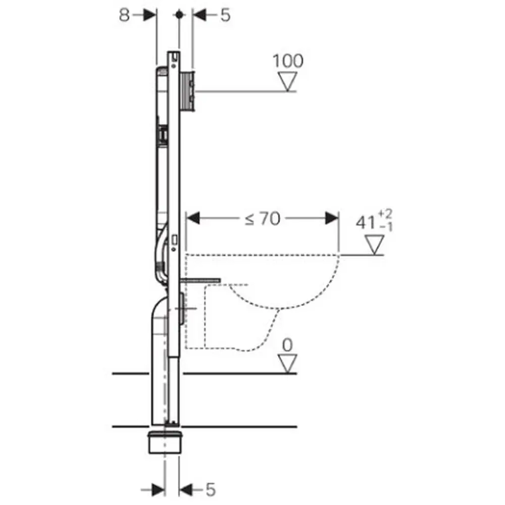 Cadru wc suspendat 8 cm Duofix cu rezervor wc incastrat Geberit Sigma [3]