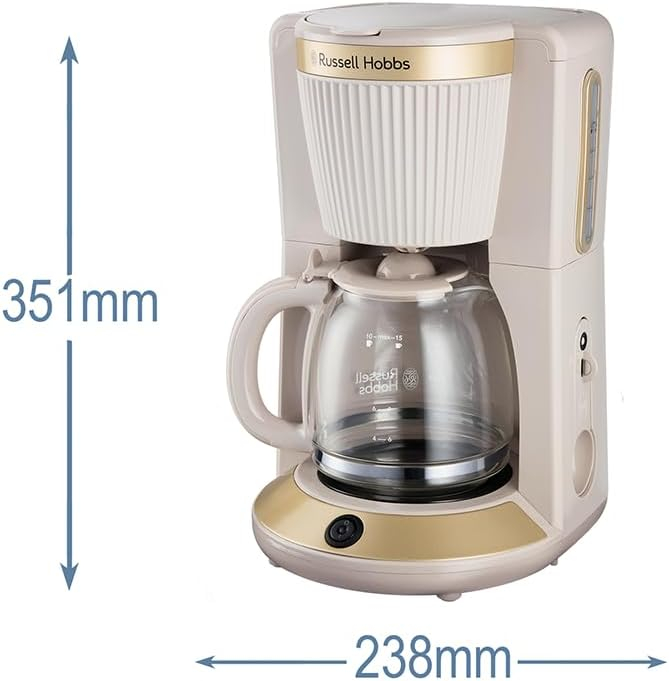 Cafetiera cu filtru Russell Hobbs 26781-56 Bronte, 1.25L, WhirlTech, pause & pour, mentinere cald 40 min, Stone [9]