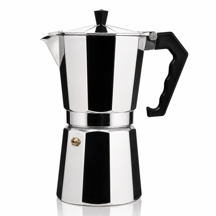 Cafetiera Moka HAEGER MOKA POT 9, Capacitate 9 cesti, Corp din aluminiu, Compatibila cu gaz/electric/vitroceramica, Supapa de siguranta, Argintiu [2]