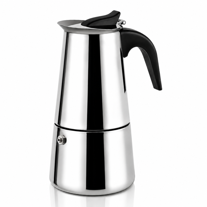 Cafetiera Moka HAEGER SS MOKA POT 10, Capacitate 10 cesti, Corp inox, Piese lavabile la masina de spalat vase, Compatibila cu toate tipurile de plite, Argintiu [2]