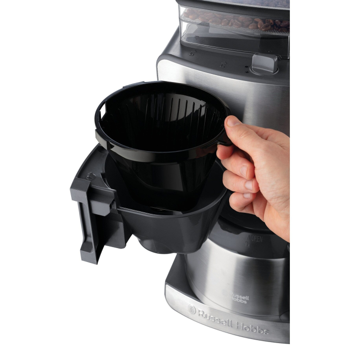 Cafetiera Russell Hobbs Grind & Brew Thermal, rasnita integrata, pahar termos, filtru permanent, macinare boabe [3]