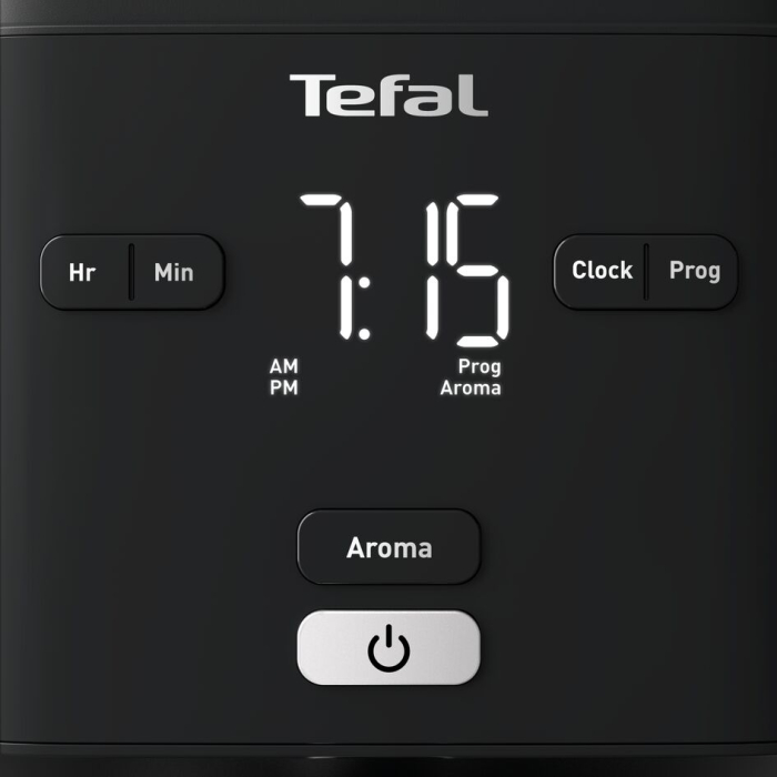 Cafetiera TEFAL Smart'n Light CM600810, 1000W, ecran digital, capacitate 1.25L, functie auto OFF, sistem antipicurare, carafa sticla, functie mentiner [3]