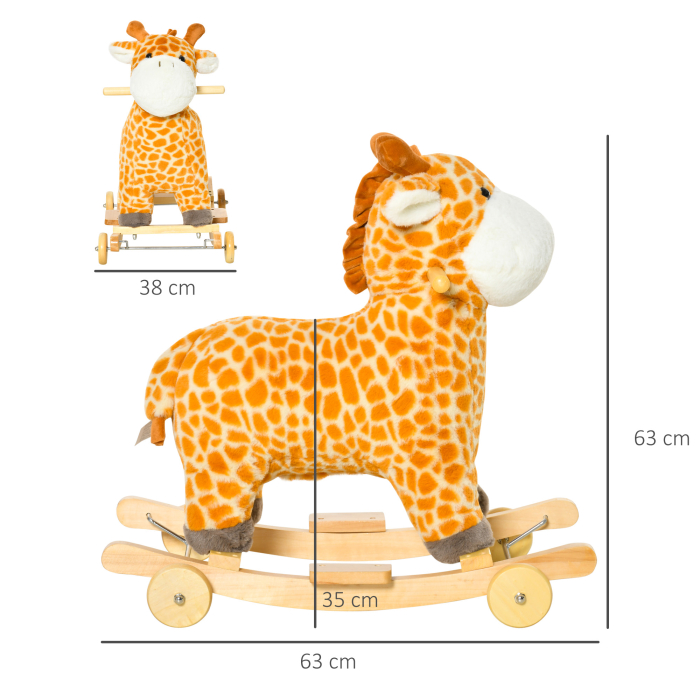  Cal Balansoar Copii - Girafa cu Roti & Sunete Interactive [3]