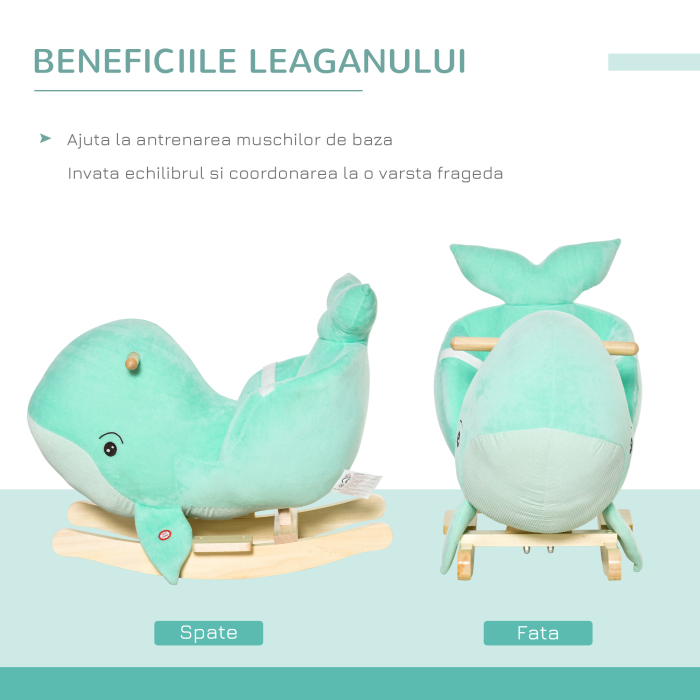  Cal Balansoar Plus Bej 77 cm cu Sunete si Centura Siguranta [5]