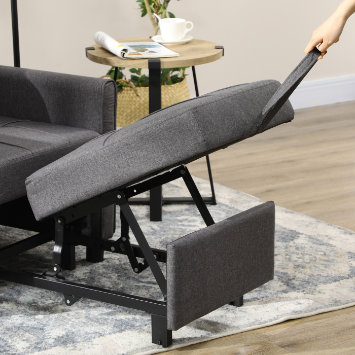  Canapea Extensibila 3-in-1 - Pat, Fotoliu & sezlong Cu Spatar Reglabil [9]