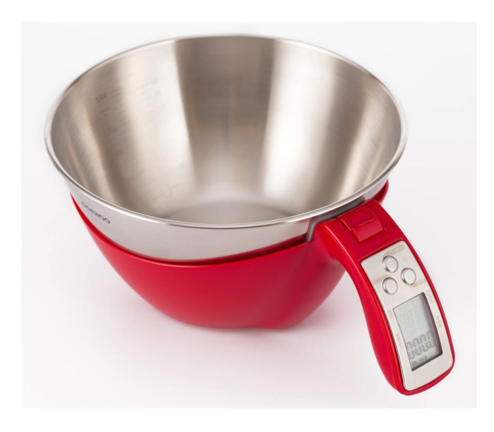 Cantar de bucatarie Daewoo DKS45R, 5 kg, 1 g, 2 baterii, 1 valori masurate, electronic, lcd, grame unitate masura, Rosu [3]
