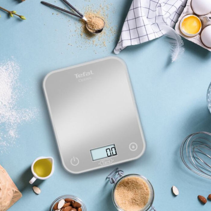 Cantar de bucatarie Tefal Optiss BC50U4V0, 5 kg, sticla securizata, functie Tara, cantarire a lichidelor, precizie 0.5g, afisaj LCD, carlig de a [4]