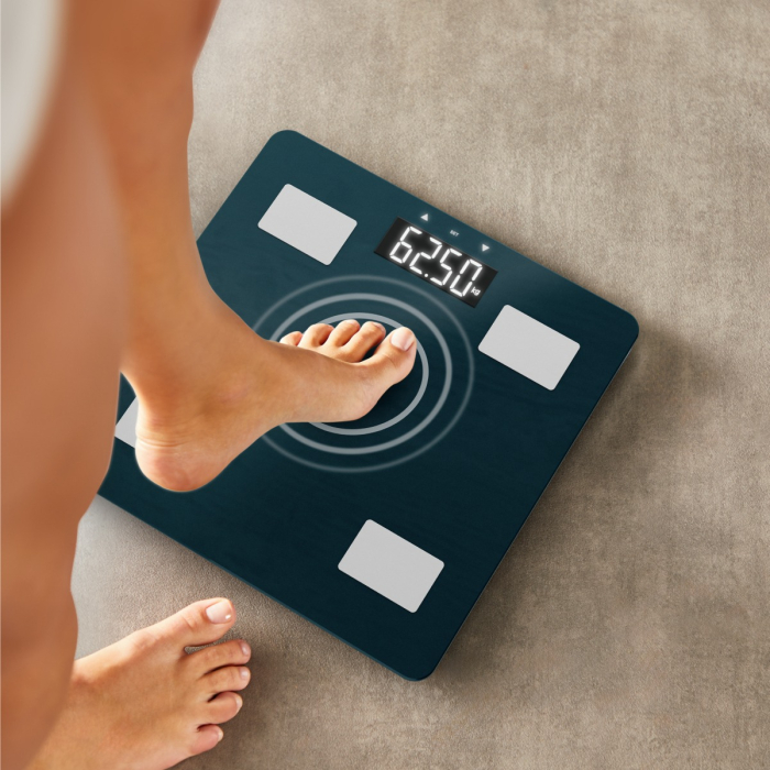 Cantar inteligent Tefal Body Up BM2600V0, greutate maxima 180 kg, 7 indicatori de masurare, sticla securizata tratata termic, ecran LCD, 2 baterii inc [3]