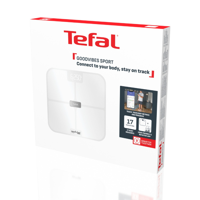 Cantar inteligent Tefal Goodvibes Sport BM9740F0, greutate maxima 200 kg, 17 indicatori de masurare, sincronizare cu aplicatia Google Fit, Apple Healt [13]